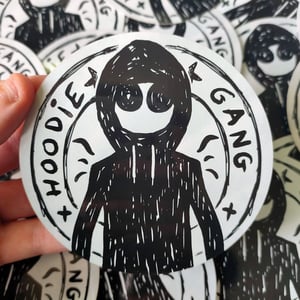 Hoodie Gang - 2 x 9,5 x 9,5 cm stickers