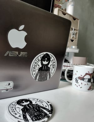 Hoodie Gang - 2 x 9,5 x 9,5 cm stickers