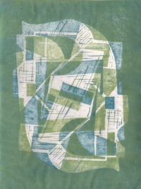 Image 1 of Jeremy Annear 'Cascade (Seahorse)' Monoprint 2021 33x24cm