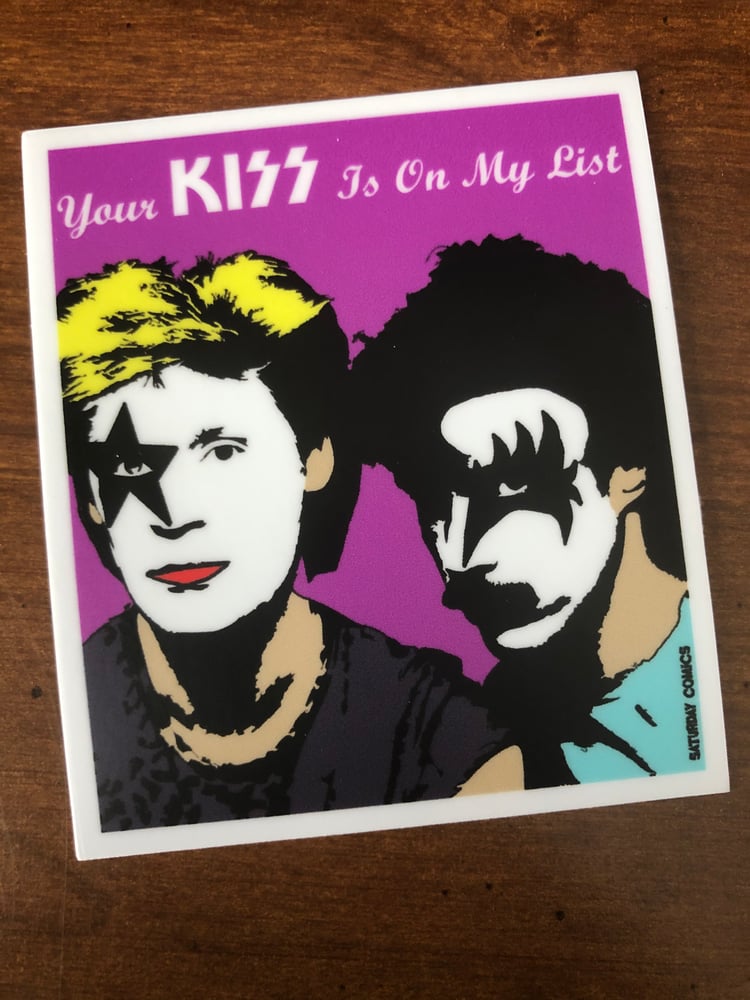 Image of KISS Is On My List Sticker
