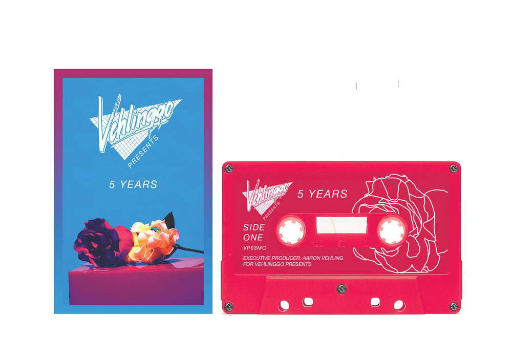 Image of 'Vehlinggo Presents: 5 Years' Rubine Red Cassette Tape (25 copies)