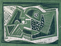 Image 1 of Jeremy Annear 'La Baleine (Verte)' Monoprint 2021 23x27cm