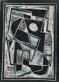 Image 1 of Jeremy Annear 'Twilight Coast (Shadow Blue)' Monoprint 2021 33cmx24cm