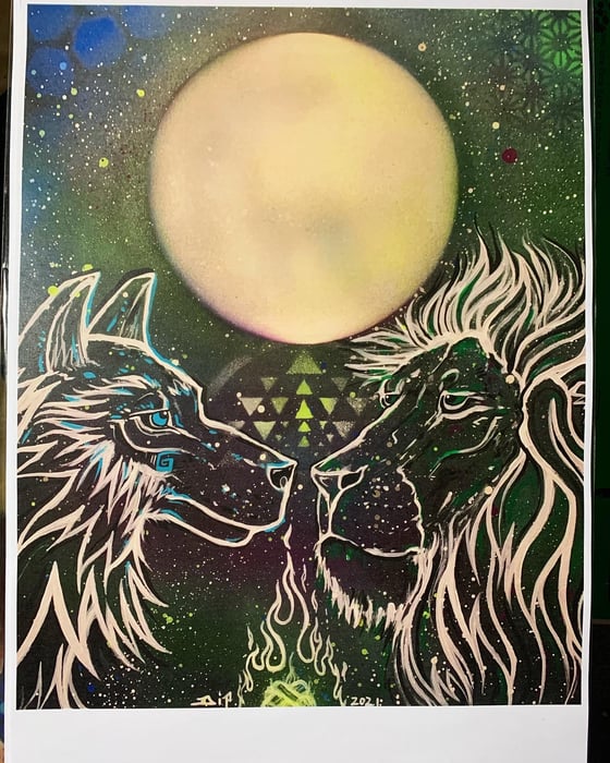 Image of Wolf Moon in Leo prints 