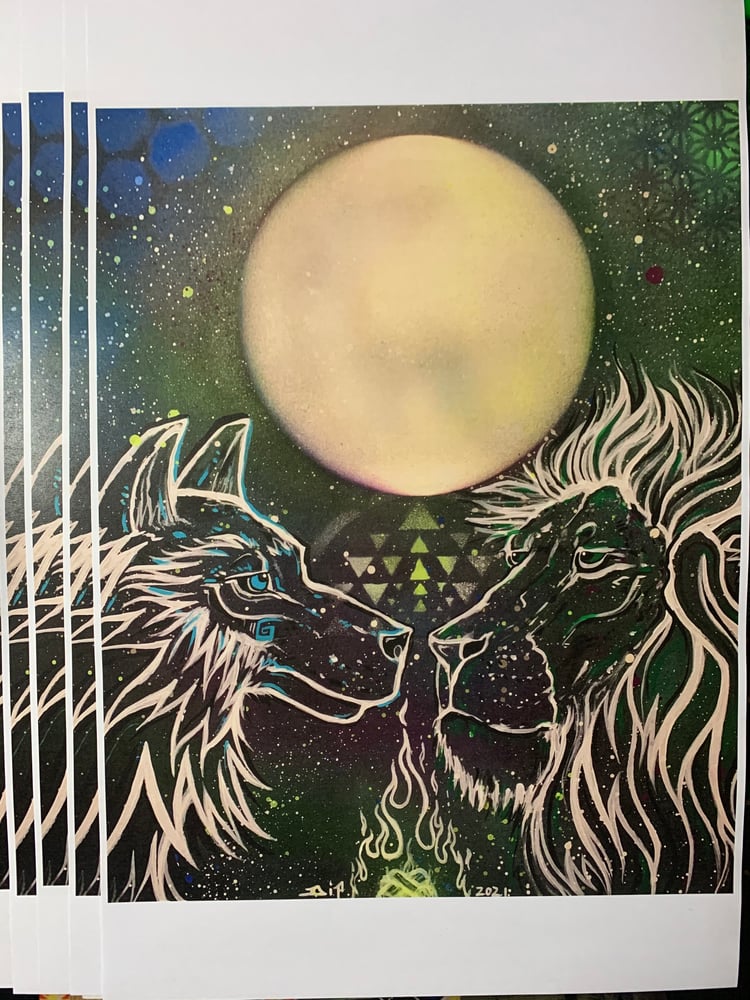 Image of Wolf Moon in Leo prints 
