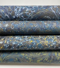 Image 1 of Marbled Paper Imperial Blue 1/2 sheets
