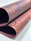 Marbled Paper Claret 1/2 sheets