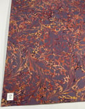 Marbled Paper Claret 1/2 sheets