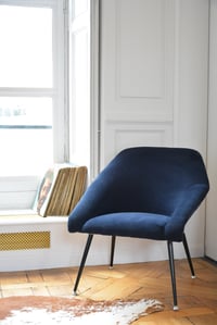 Image 5 of Fauteuil coquille bicolore bleue