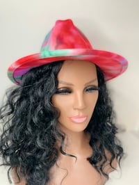 Image 2 of “The Lady Brim Remix” tie-dye Fedora Hat