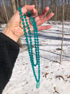 Ice Amazonite Mala with Amazonite Pendant, Amazonite 108 Beads Japa Mala