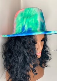 Image 4 of “The Lady Brim Remix” tie-dye Fedora Hat