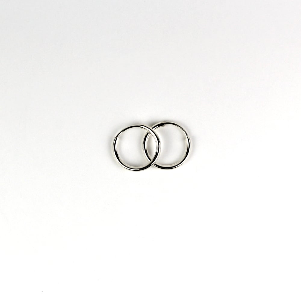 Small Sterling Silver Endless Hoops