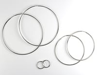Image 2 of Large Sterling Silver Endless Hoop Earrings
