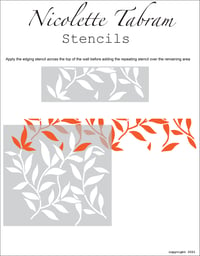 Image 5 of Olive Stencil for Walls, Furniture and Fabric Stencil - Arts&Crafts Stencil/Home decor