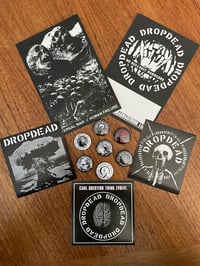 Image 1 of DROPDEAD Pins / Stickers + Postcard Packs