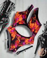 Image 1 of Peri bodysuit (Available In Different Prints)