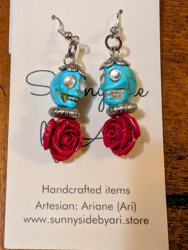Image of Blue sugar skulls