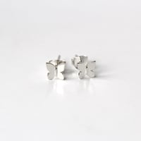 Image 1 of Butterfly Sterling Silver Stud Earrings