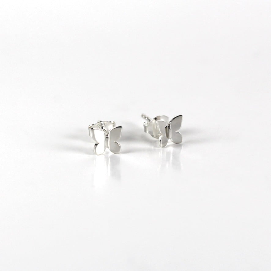 Butterfly Sterling Silver Stud Earrings