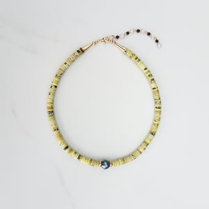 Single Pearl & Yellow Turquoise Island Wear Necklace
