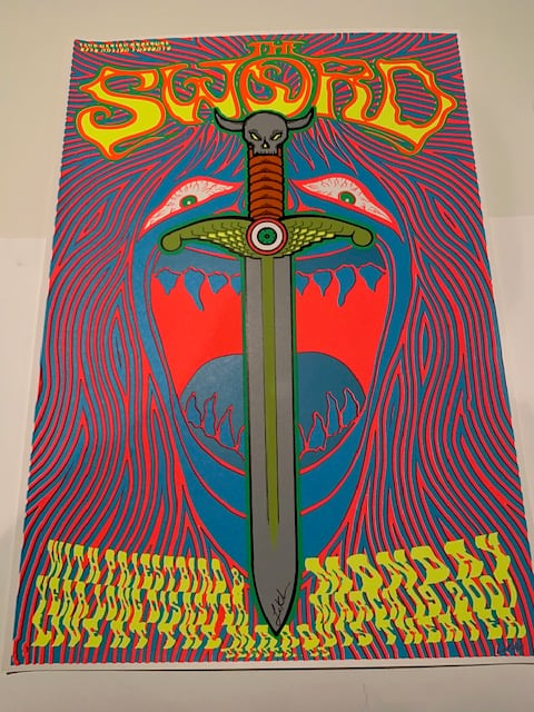 The Sword Silkscreen Concert Poster By Lindsey Kuhn, Signed By The Artist