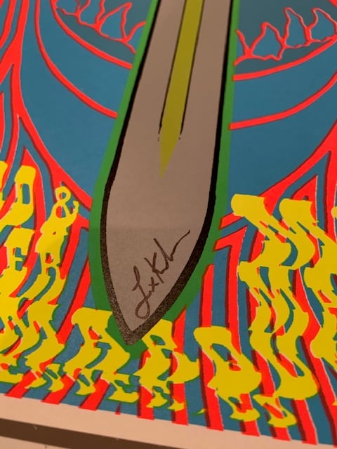 The Sword Silkscreen Concert Poster By Lindsey Kuhn, Signed By The Artist