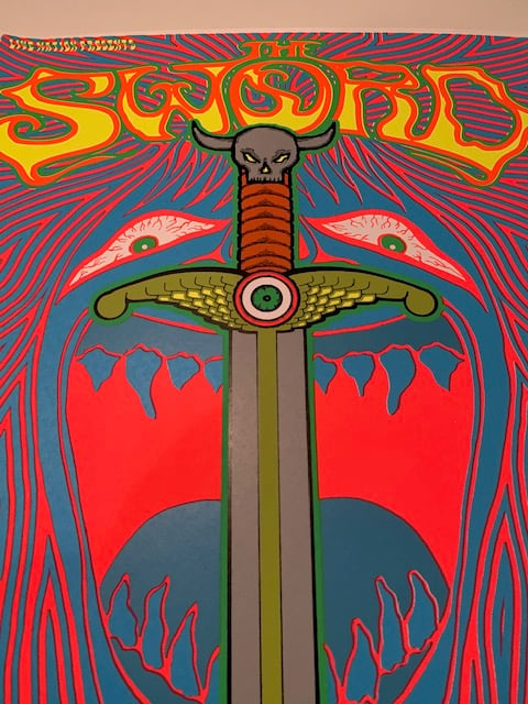 The Sword Silkscreen Concert Poster By Lindsey Kuhn, Signed By The Artist