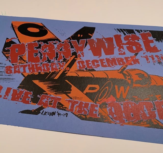 Pennywise (Blue) Silkscreen Concert Poster By Lindsey Kuhn