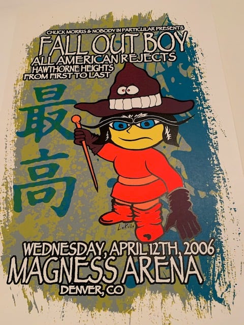 Fall Out Boy / All American Rejects Silkscreen Concert Poster By Lindsey Kuhn