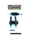 LC BOARDS Fingerboard 34mm Trucks Black Pro Shaped With Lock Nuts