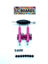 LC BOARDS Fingerboard 34mm Trucks Pink Pro Shaped With Lock Nuts