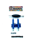LC BOARDS Fingerboard 34mm Trucks Blue Pro Shaped With Lock Nuts