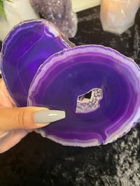 Image 1 of Purple Agate Coaster (Set Of Two)