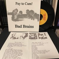 Image 2 of BAD BRAINS "Pay To Cum" 7"