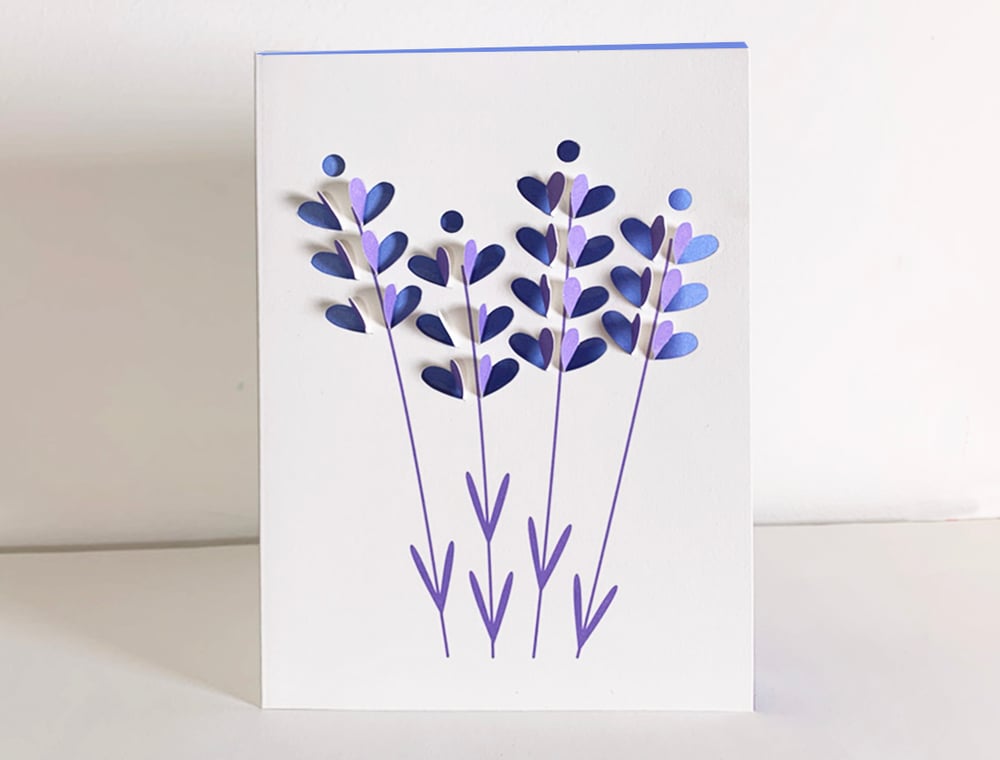 Image of 2 x Lavender - Fold Out Cards
