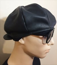 Image 3 of Marc Vachon Custom Black Leather Izzy Apple Hat
