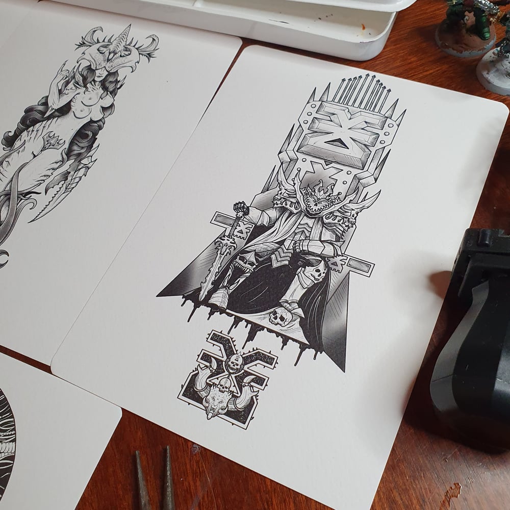 Gods of Chaos A5 Warhammer 40k Inspired prints plus BONUS print!