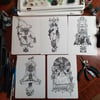 Gods of Chaos A5 Warhammer 40k Inspired prints plus BONUS print!