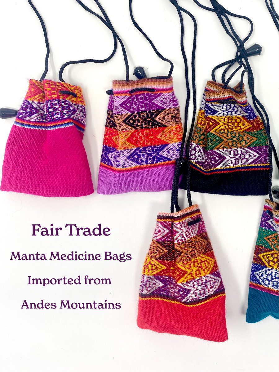 Image of Fair Trade Manta Medicine Bags | Sacred bags for crystals, herbs, coins