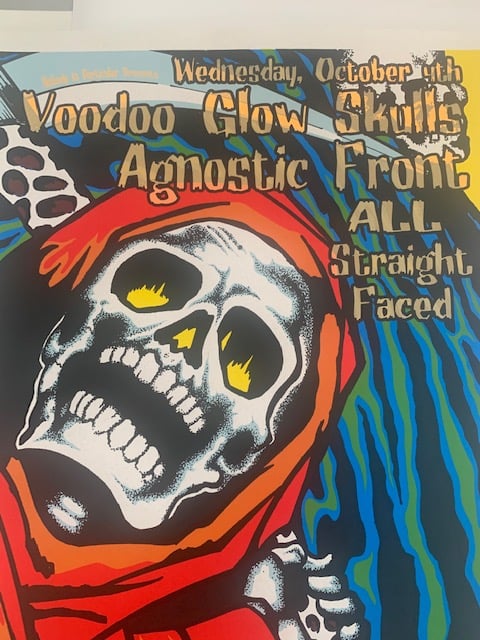 Voodoo Glow Skulls / Agnostic Front Silkscreen Concert Poster By Lindsey Kuhn, Signed By The Artist