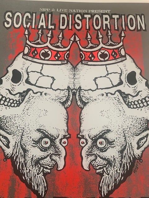 Social Distortion / Tiger Army Silkscreen Concert Poster By Lindsey Kuhn, Signed By The Artist