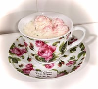 Image 1 of Tea Time Candle with Saucer