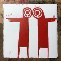 Two Thin Astronauts ( red)