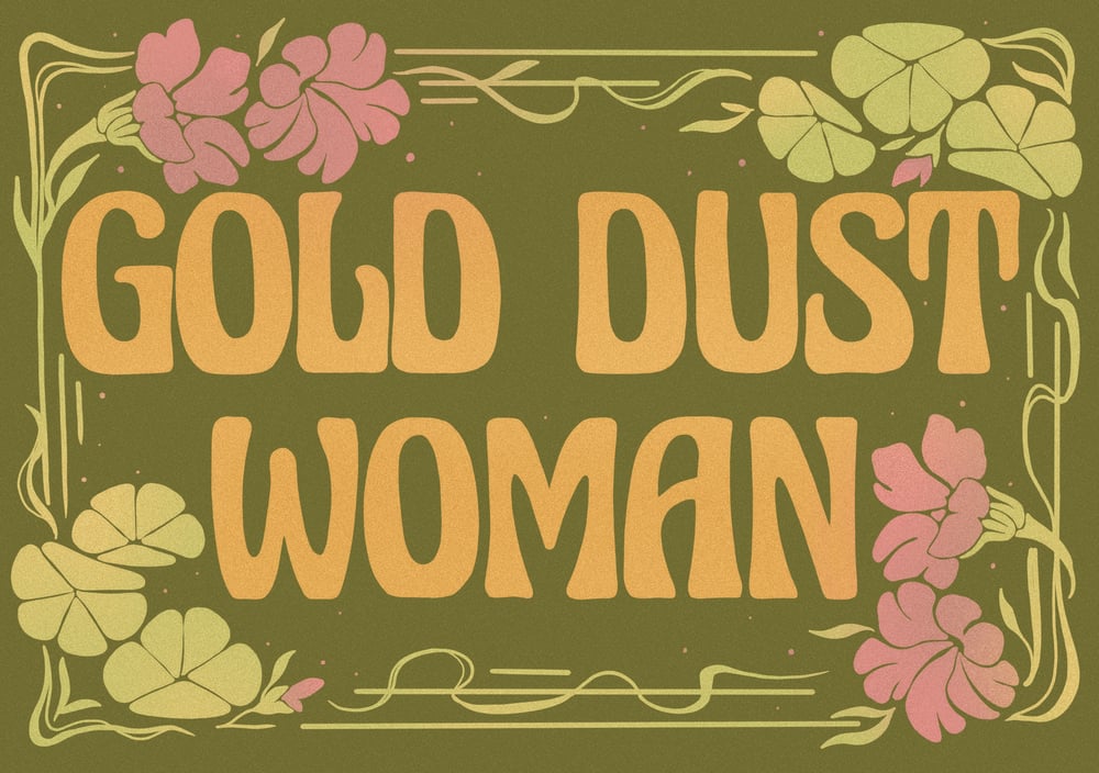 Gold Dust Woman Lyrics Print Music Print A5 A4 A3 