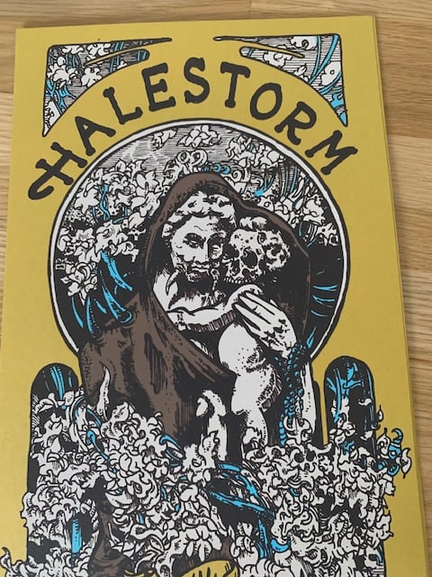 Halestorm / Lita Ford Silkscreen Concert Poster By David Paul Seymour