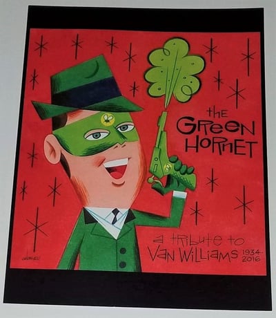 Image of THE GREEN HORNET / VAN WILLIAMS 8.5x11 TRIBUTE PRINT