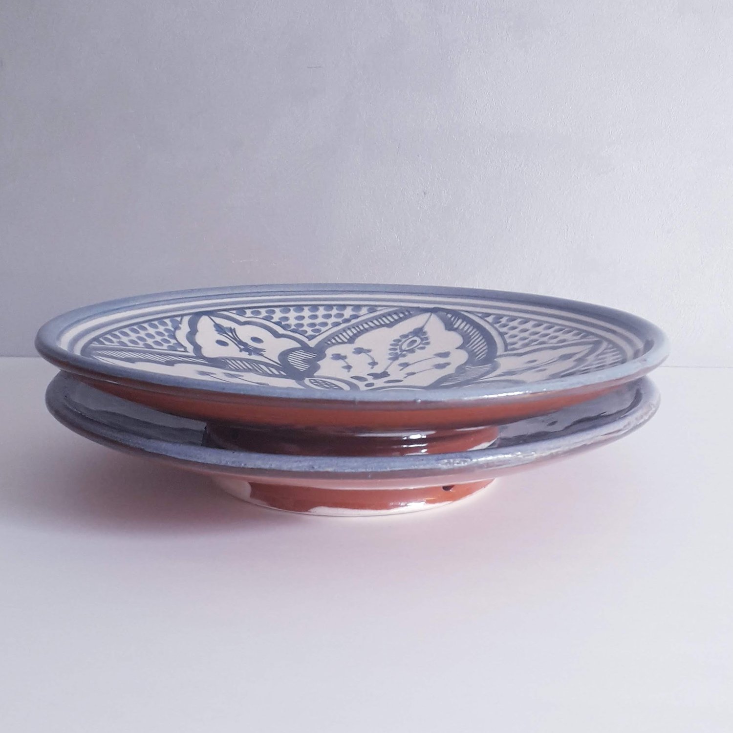 Image of MOROCCAN CERAMIC BREAKFAST PLATES 