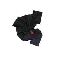 T-Shirt noir logo brodé ROUGE
