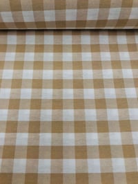 Image 2 of Loneta/Vichy - Doble Cara - Cuadro Grande - BEIGE - 8€/m